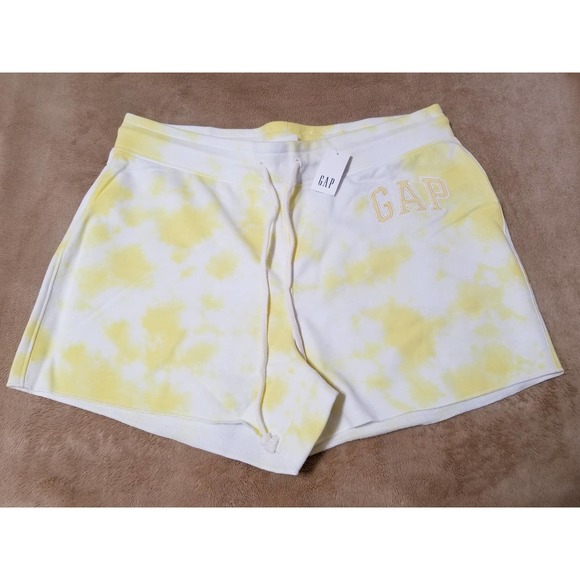 GAP NWT Women's Shorts Logo Graphic Soft Comfy Fleece Size Small Pink Ye… - Picture 8 of 11